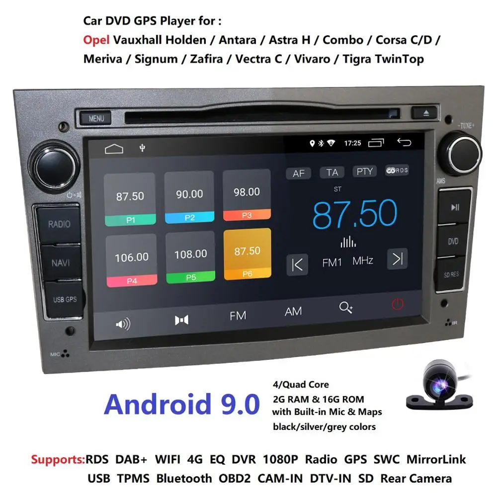 Автомобильный мультимедийный плеер gps Android 9 2 Din DVD Automotivo для OPEL/ASTRA/Zafira/Combo/Corsa/Antara/Vivaro радио FM DSP DVR USB BT