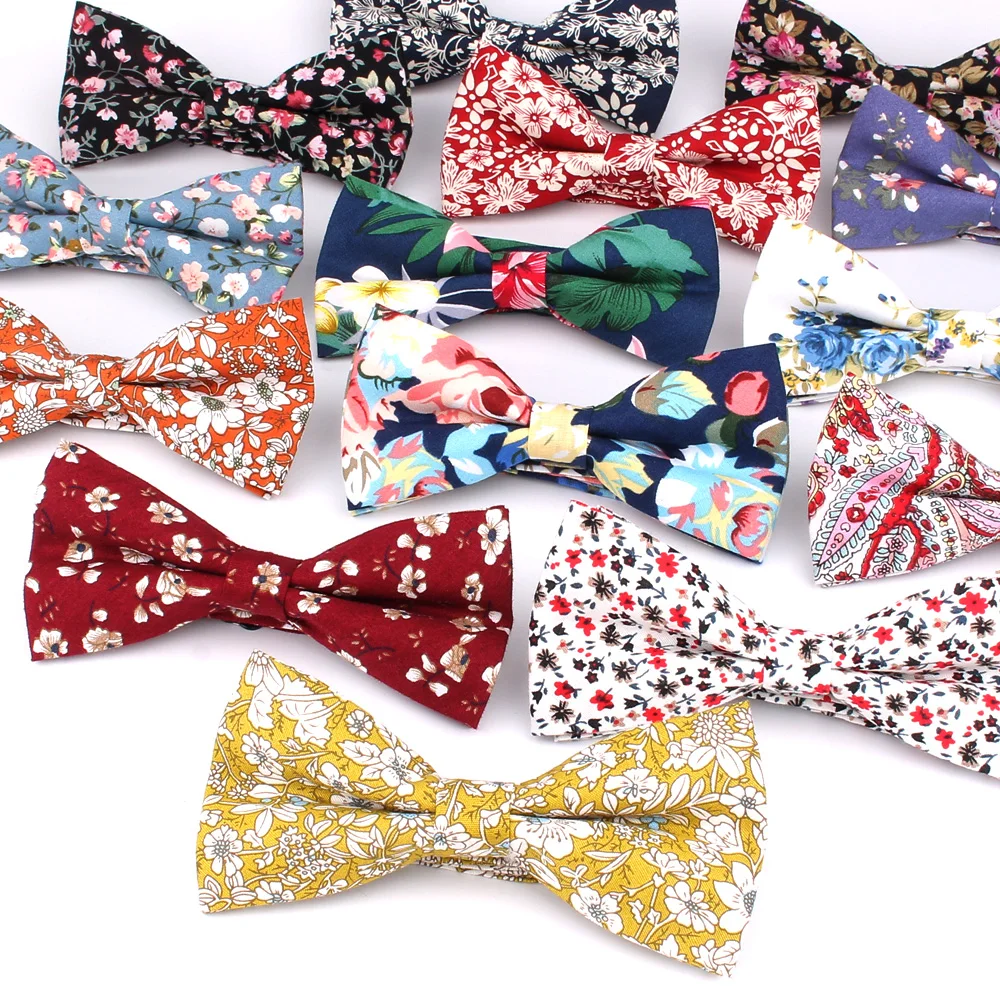 New Cotton Bowtie Fashion Casual Bow tie For Groom Bow knot Adult Bow Ties Cravats Girls Floral Bowties Wedding Bow Ties