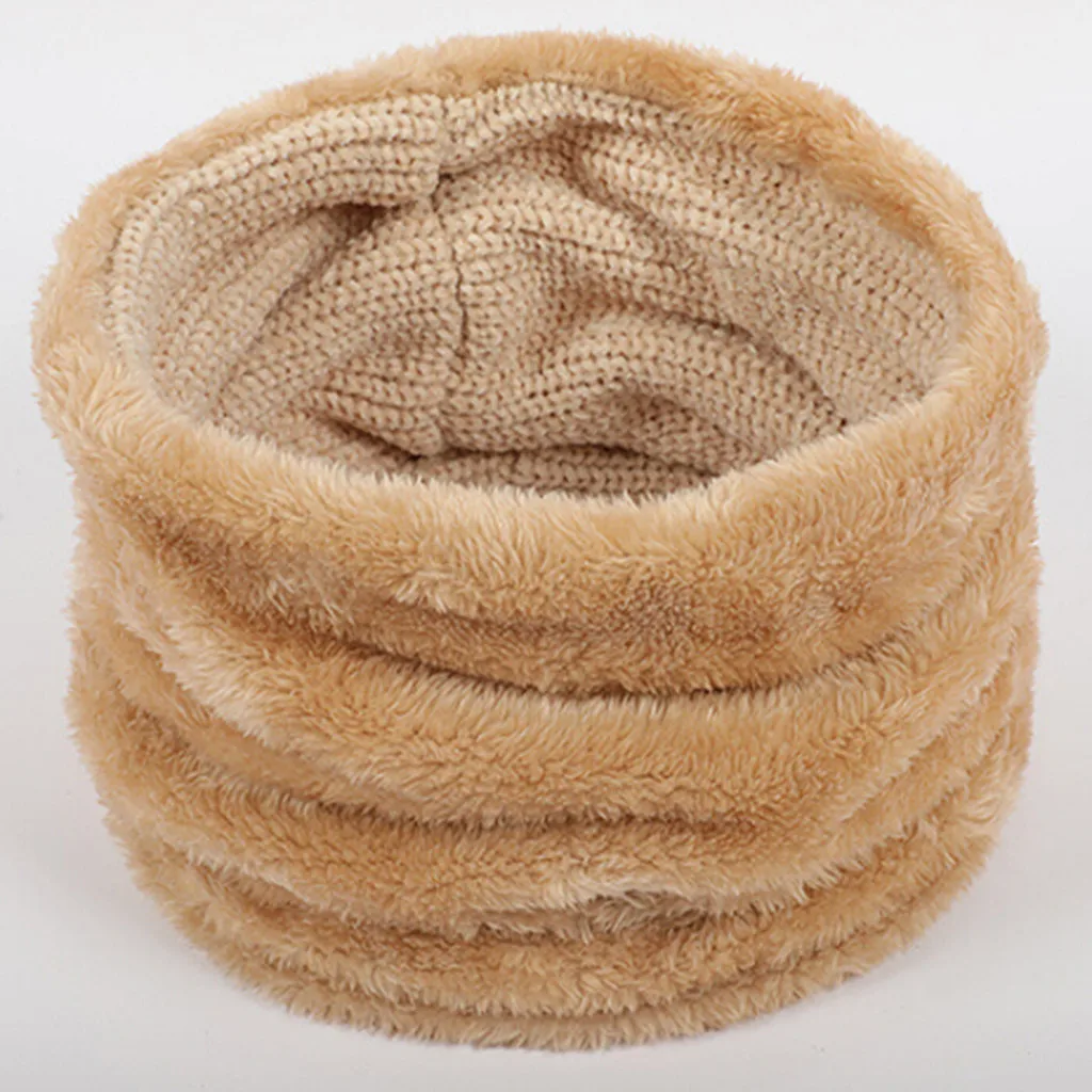 Унисекс зимний шарф с принтом фланелевый теплый шарф-кольцо для женщин