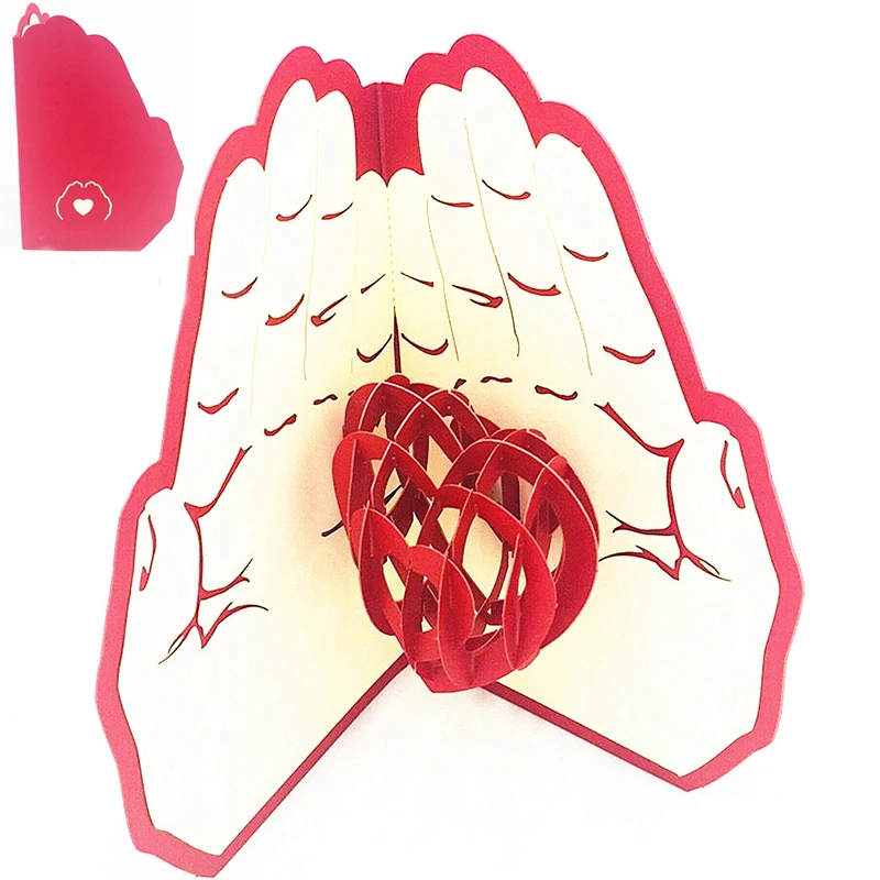 3D выдвижные открытки сделай сам для торта подарочные с конвертом вечерние ринки