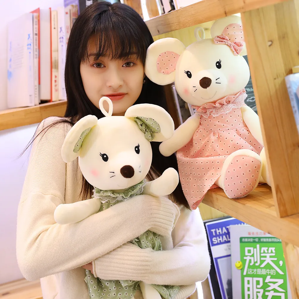

1pc 45/65/85CM kawaii Wear Skirt Mouse Plush Toys Lovely Stuffed Soft Animal Toys Cute Decor Birthday Gift for Children Girls