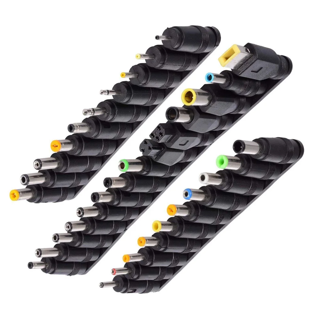 universal laptop tips 34pcs replacement adapter all in one charger connector jack sets plug for notebook hp lenovo dell more free global shipping