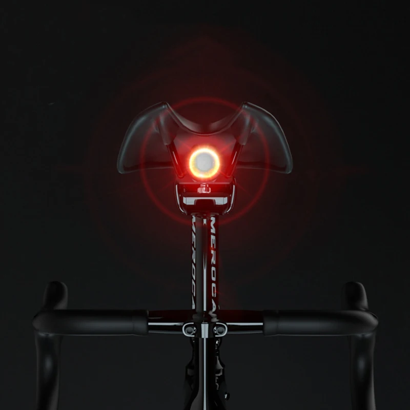 

Smart Bicycle Rear Light Auto Start/Stop Brake Sensing IPx6 Waterproof USB Charge Cycling Tail Taillight Bike LED Light