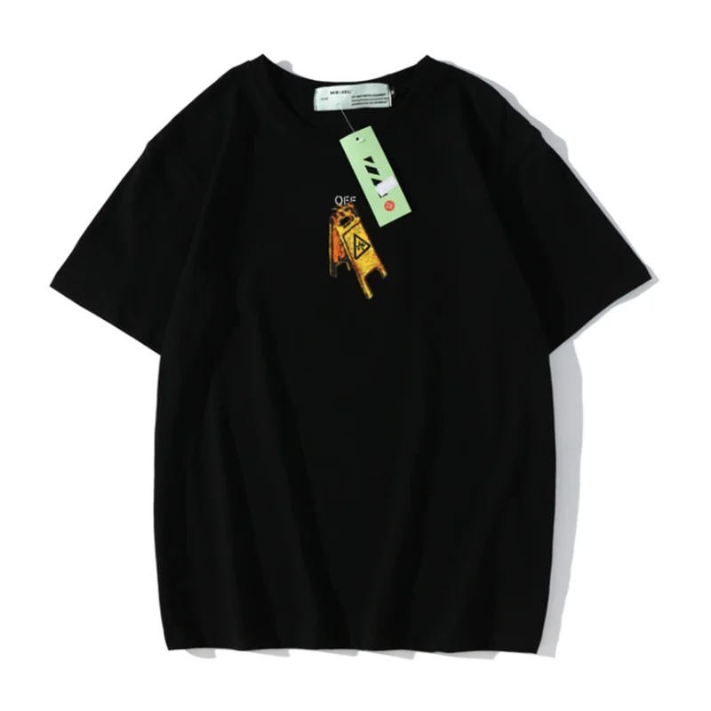 

off white Solid summer streetwear Arrow Trend Hip Hop Cotton Short Sleeve T-Shirt Men's Summer Wholesale t shirt Femme 2021