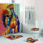Сексуальная черная занавеска для душа для пар, африканская, американская, женская, Мужская занавеска для ванной комнаты, африканская художественная роспись, домашний декор, подарок