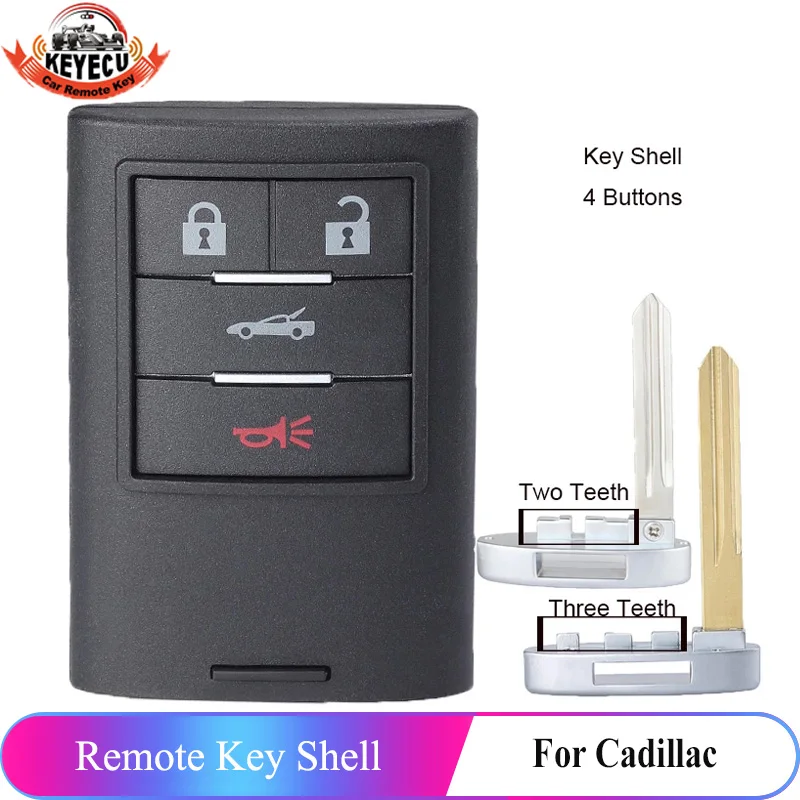 Смарт-чехол KEYECU с 4 кнопками 25926479 дюйма M3N5WY7777A для Cadillac XLR Chevrolet Corvette 2008 2009 2010 2011 2012