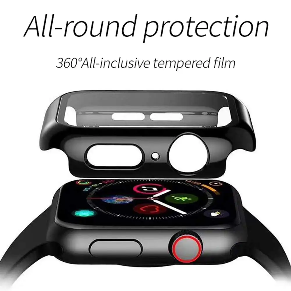 Чехол для часов чехол Apple Watch серии SE 6 5 4 40 мм 44 бампер + экрана из закаленного