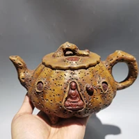 8chinese yixing zisha pottery hand carved for spring pot guanyin bodhisattva statue duan ni kettle teapot teapot pot tea maker