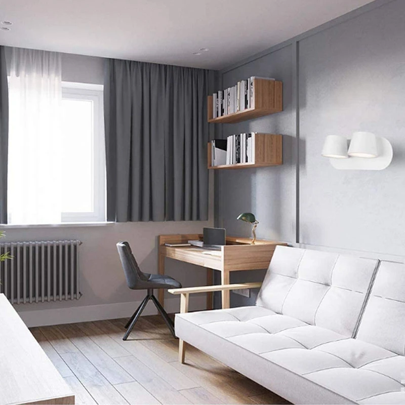 

Indoor Aluminum Reading Wall Lamp Bedside Small Spotlight Adjustable Angle Side Wall Lamp Wall Lamp