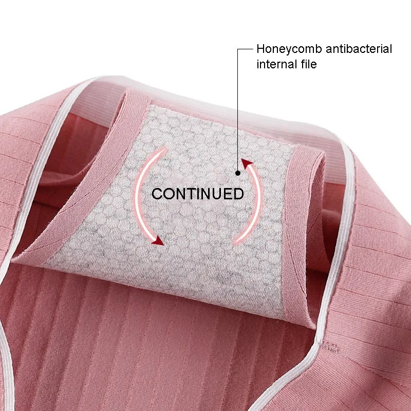 

Women Mid-rise Cotton Panties Honeycomb Antibacterial No Trace Soft Comfortable Brief short femme Women Underwear