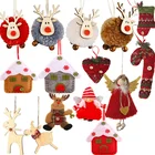 Рождественские украшения, войлочный оленок, Маленькая подвеска для рождественской елки, подвесные украшения сделай сам, украшения для вечеринки и дома, новогодний подарок 2022