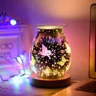 Электрическая 3D горелка для благовоний, Ароматизированная лампа с вилкой Стандарта ЕС, сенсорный светильник для тарелка