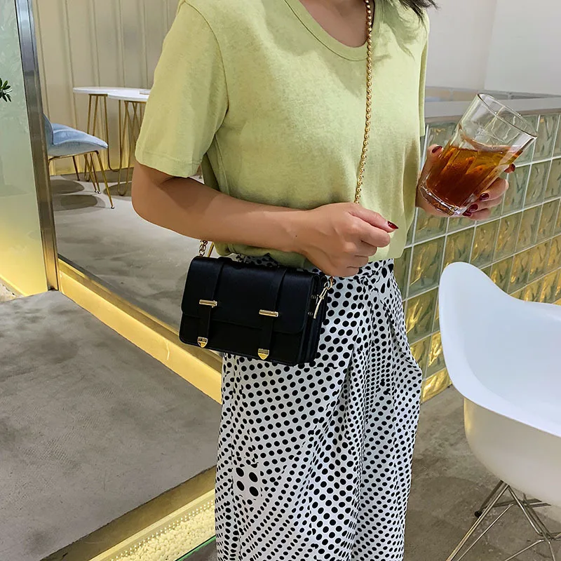 Новинка 2019 года сумка на одно плечо с цепочкой из бисера и двойным поясом