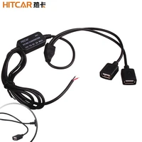 12V Inverter Converter Step Down USB Female Hard Wire Car Power Charger Cable for GPS Tablet Phone DVR Recorder Camera