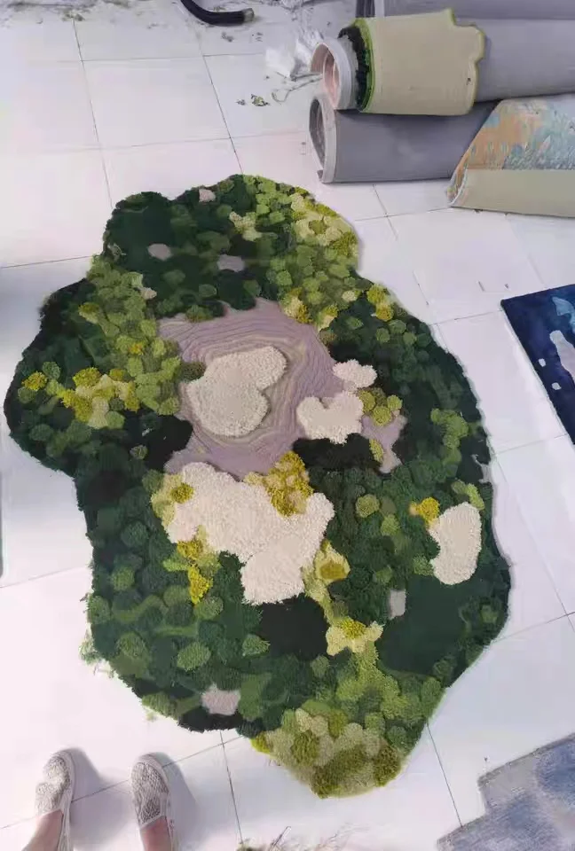 3D коврик ручной работы с маленьким лесом прикроватный ковер большого размера в
