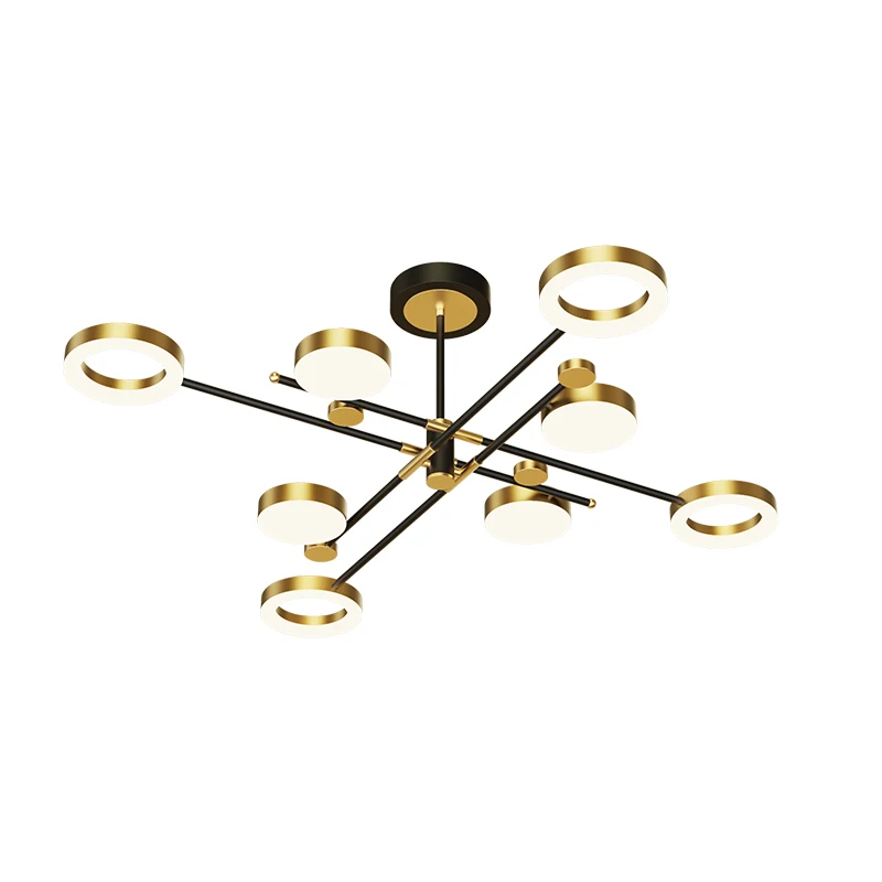 

Modern LED Chandelier lighting for living room Bedroom Gold Black frame LOFT Nordic Ceiling Chandelier for villa office home use