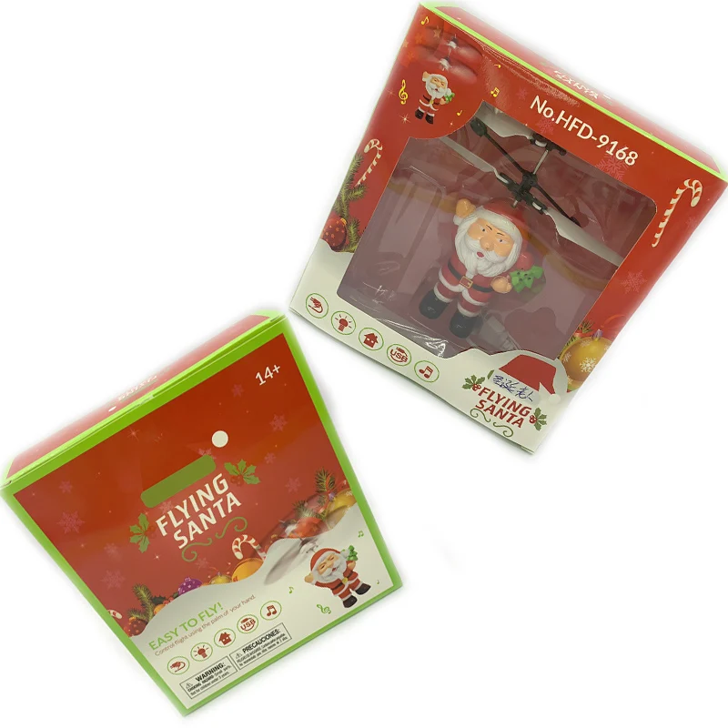 Инфракрасный индукционный Летающий желтая утка Санта робот перезаряжаемый