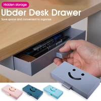 under desk storage drawer self adhesive hidden storage desk organizer for home office school under drawer storage box