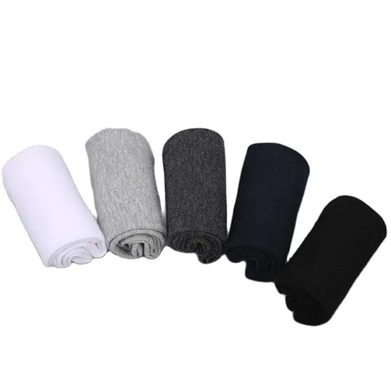 

10 Pairs/Lot Men's Cotton Socks Breathable Antibacterial Deodorant Business Leisure Work Crew Socks Solid Color Plus Size42-45