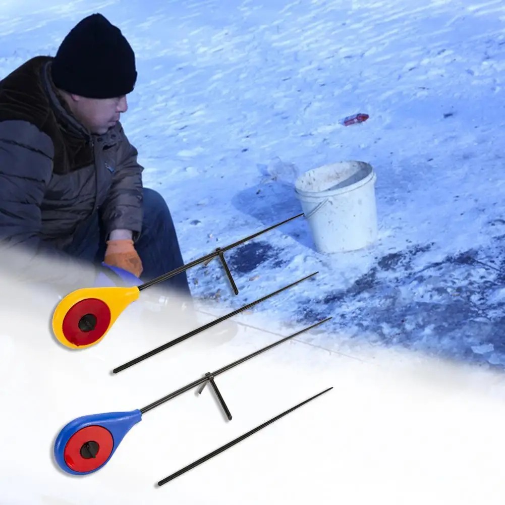 

2 Set Mini Ice Fishing Rod Ultra-Light ABS Pole Tip Portable Fish Trackle Accessories For Outdoor Winter