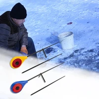 2 set mini ice fishing rod ultra light abs pole tip portable fish trackle accessories for outdoor winter