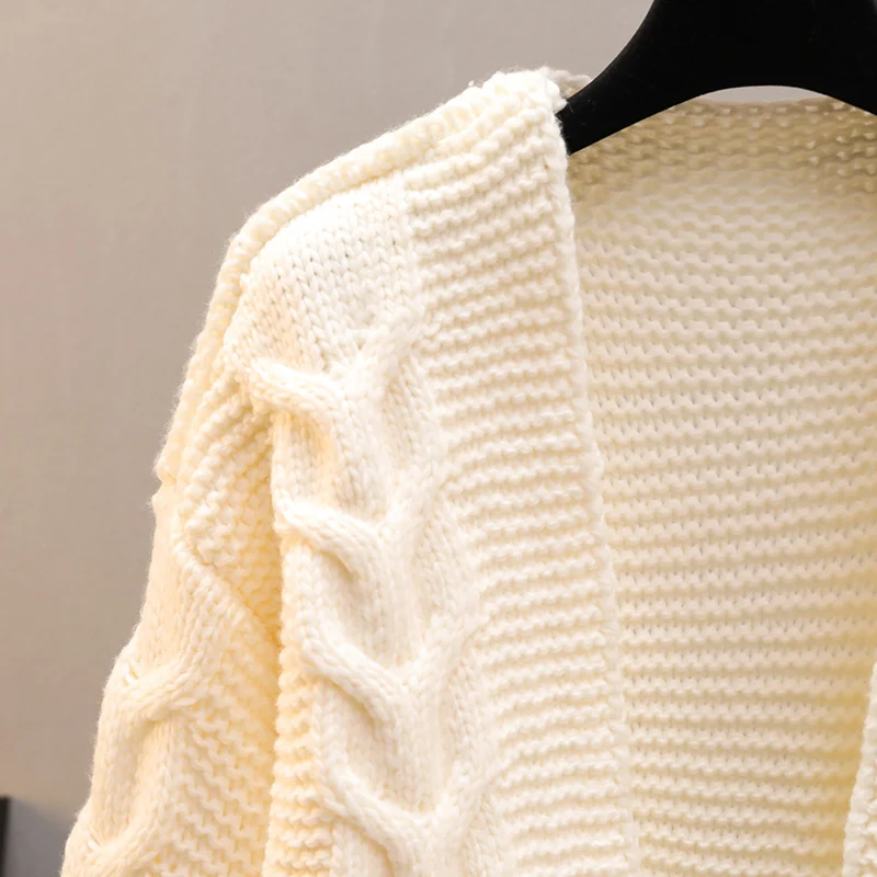 Толстый длинный кардиган свитер ручной работы сплетенный шаль супер толстый