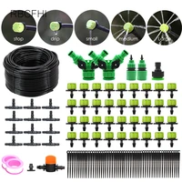 rbcfhl 5 50m diy automatic micro drip irrigation system garden 8 hole spray self with adjustable green dripper kit