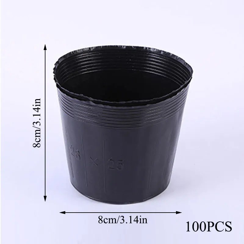 

100pcs Thickening Garden Supplies Nursery Pot Grow Bag Nursery Box Garden Container Plant Nutrition Cup Garden Supplies