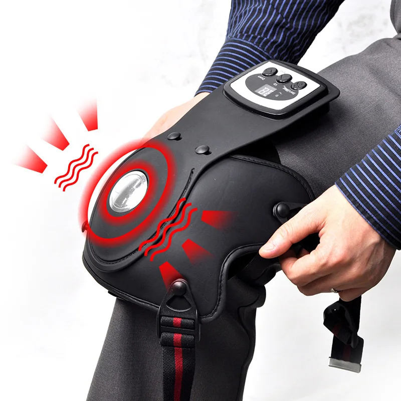 Infrared Heating Knee Brace Electric Heating Pad Knee Elbow Massager Wrap Therapy Arthritis Cramps Relieve Pain Injury Recovery hanriver electric heating moxa spontaneous hot tsao apply to protect the knee joints physical therapy product package
