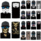 Защита лица для езды на велосипеде с принтом страшная маска для лица с черепом шарф-труба Балаклава Бандана Велосипедный спорт Snood для катания на лыжах и велосипеде