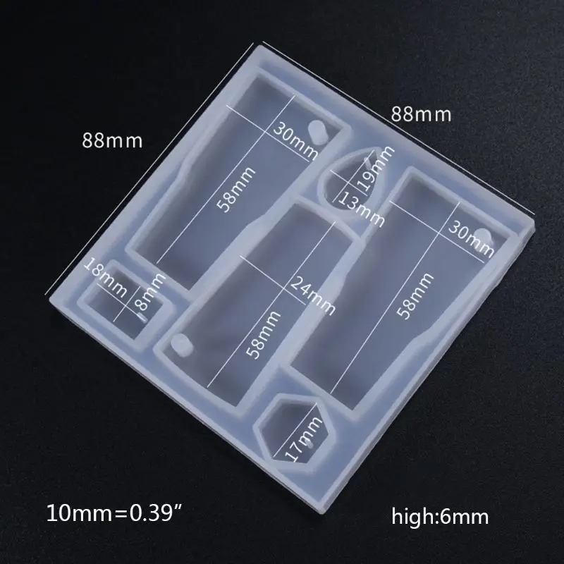 

5 Pcs/set Irregular Earring Pendant Jewelry Making Accessories Silicone Mold Set DIY Crystal Epoxy Molds