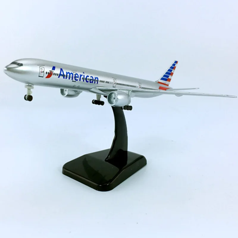 18 см 1/400 масштаб литой Пластик сплав авиалайнер B777-300 United игрушечные модели