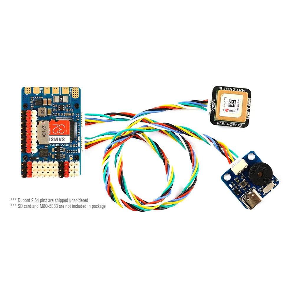 25x25 мм MATEK F405-WSE MPU6000 Baro OSD Blackbox F4 Контроллер полета 2-6S Для беспилотных летательных