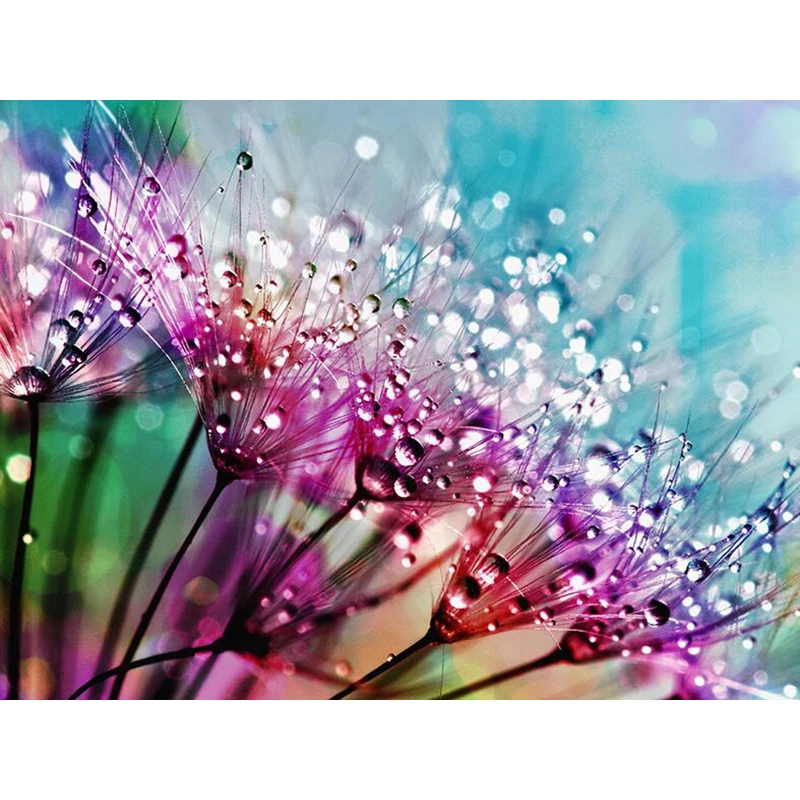 

5D Diamond Painting Flower Full Colorful Dandelions Diamond Mosaic Sale Round Rhinestone Pictures Diamond Embroidery Decor Gift
