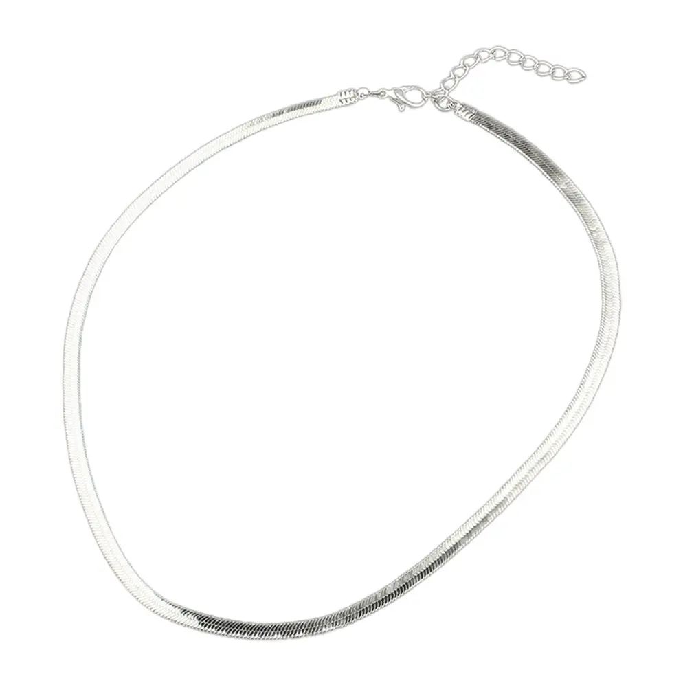 

Single Design Choker Necklace Golden Plating Short Chain Necklace For Women Jewelry Shiny Women Jewelry Girl Student Party Gift