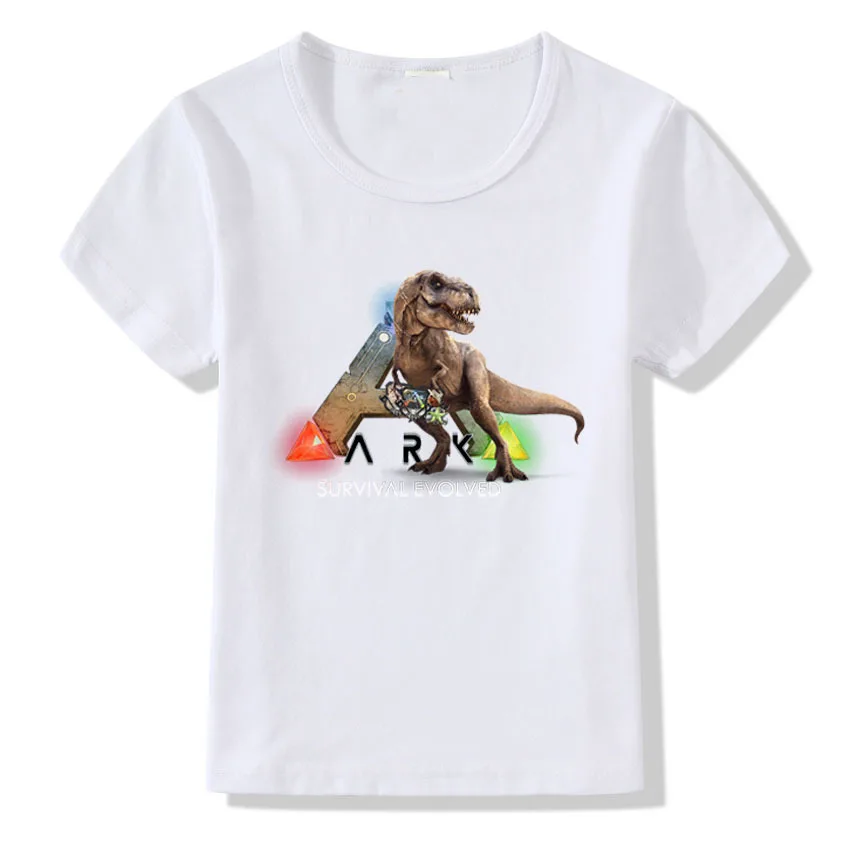 Футболка для детей крутая длинная футболка из Конга белая с круглым вырезом