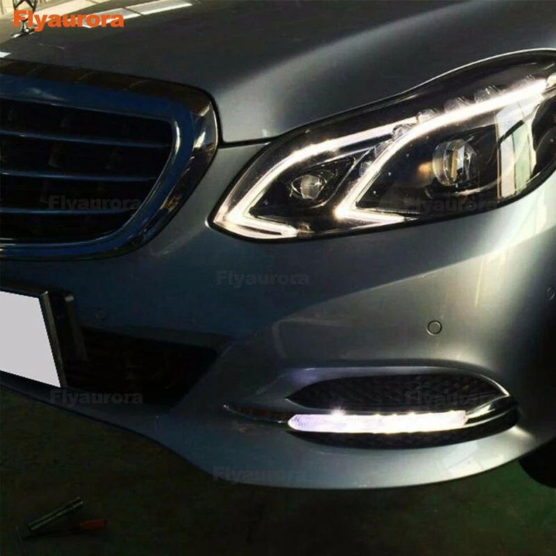 Дневные ходовые огни для Mercedes-benz E-class W212 E180 E200 E260 E320 E400 2014 2015 дневные дневный