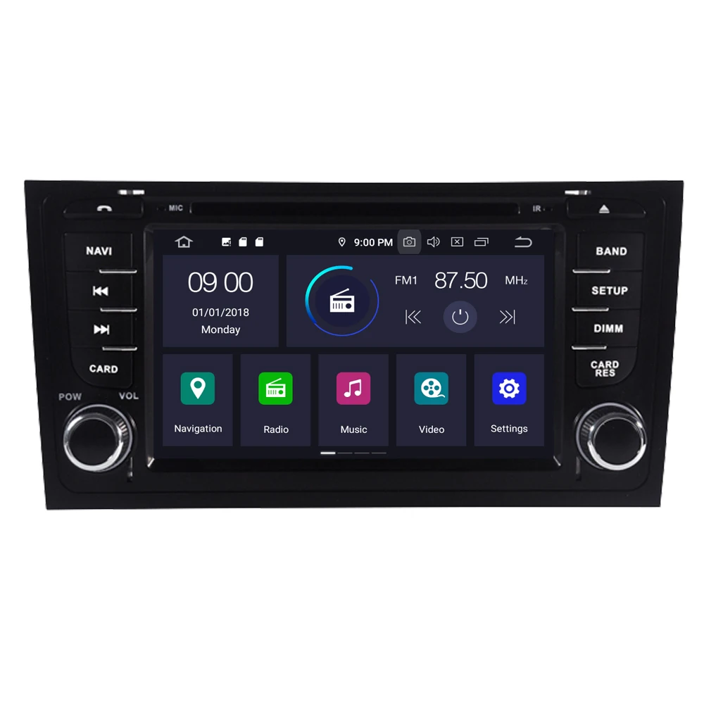 Для Audi A6 C5 S6 RS6 Android 9,0 2 Din автомобильный стерео DVD gps Аудио Видео плеер Android для Audi A6 C5 S6 RS6+ HD камера