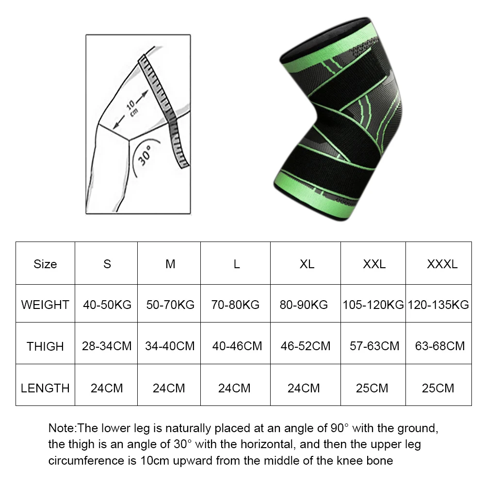 

1PC Kneepad Elastic Bandage Pressurized Knee Pads Knee Support Protector for Fitness sport running Arthritis muscle joint Brace