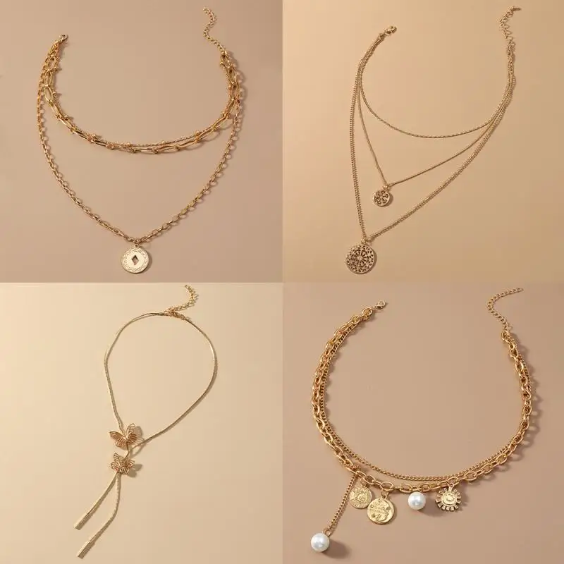 

New Products Women's Necklace Fashion Elegant Multi-Layer Necklace Creative 1997 Numeric Letter Pendant Clavicle Chain Jewelry