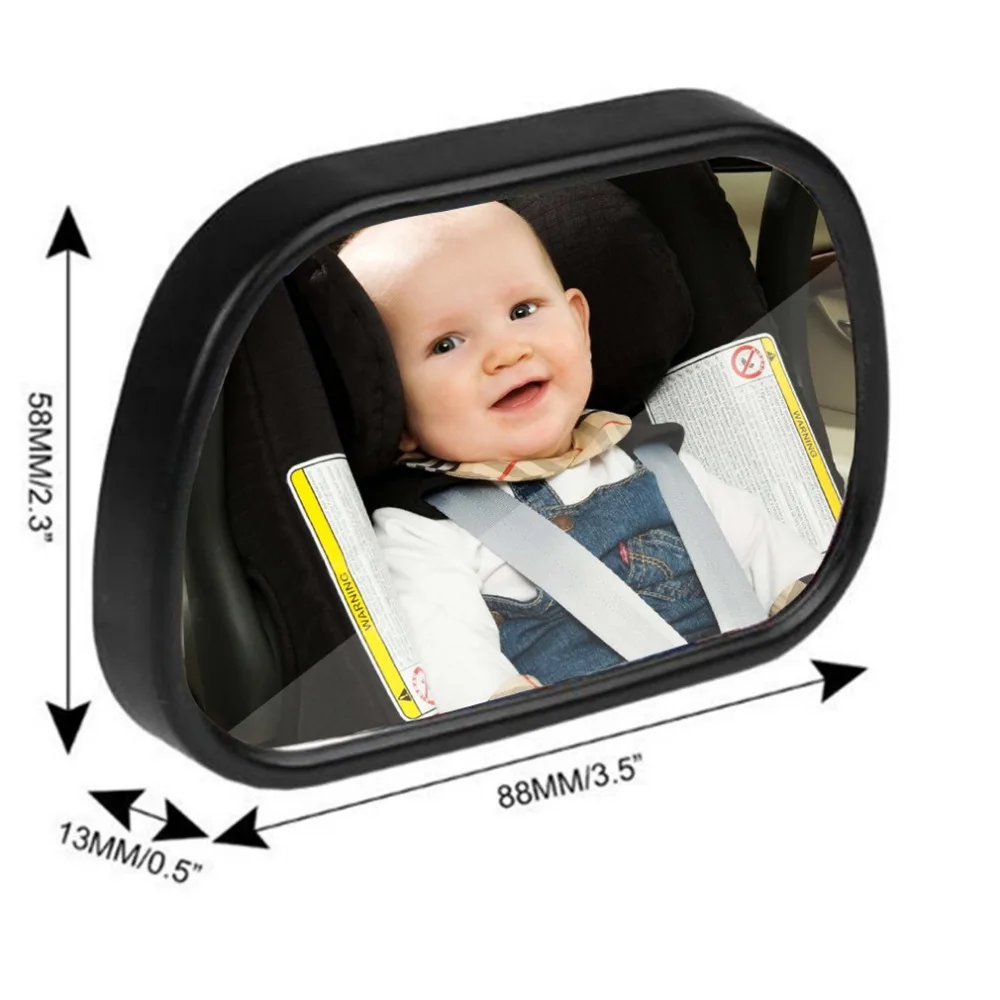 

2 in 1 Mini Safety Car Back Seat Baby View Mirror Adjustable Baby Rear Convex Mirror Car Baby Kids Monitor Car-styling