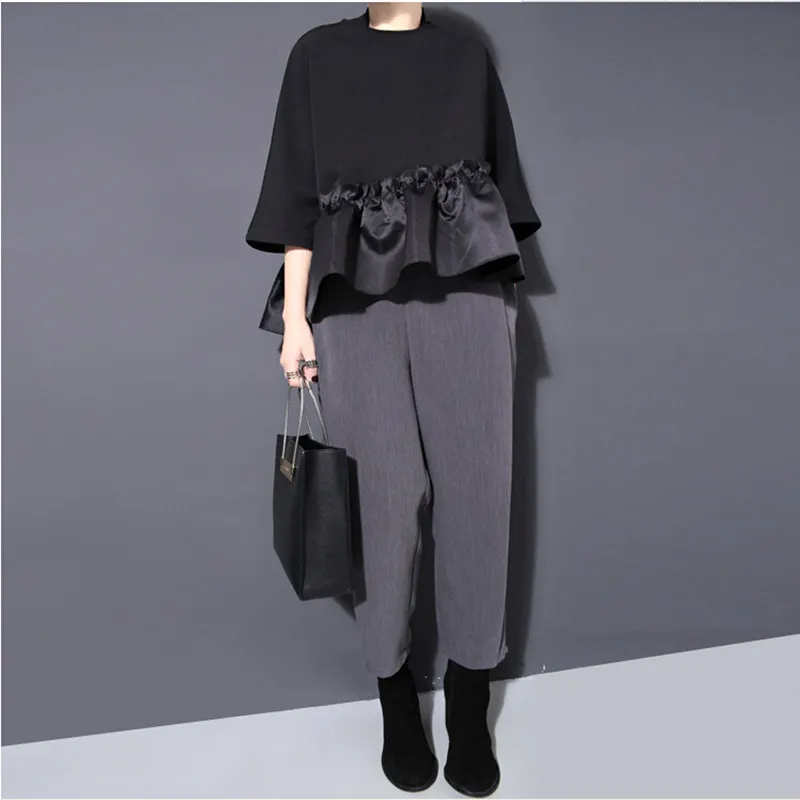 

2021 New Arrival Women's Casual Top Shirts Girls Fashion Spring Half Sleeve Blouse Lady Chiffon Black Clothing Red White #H621
