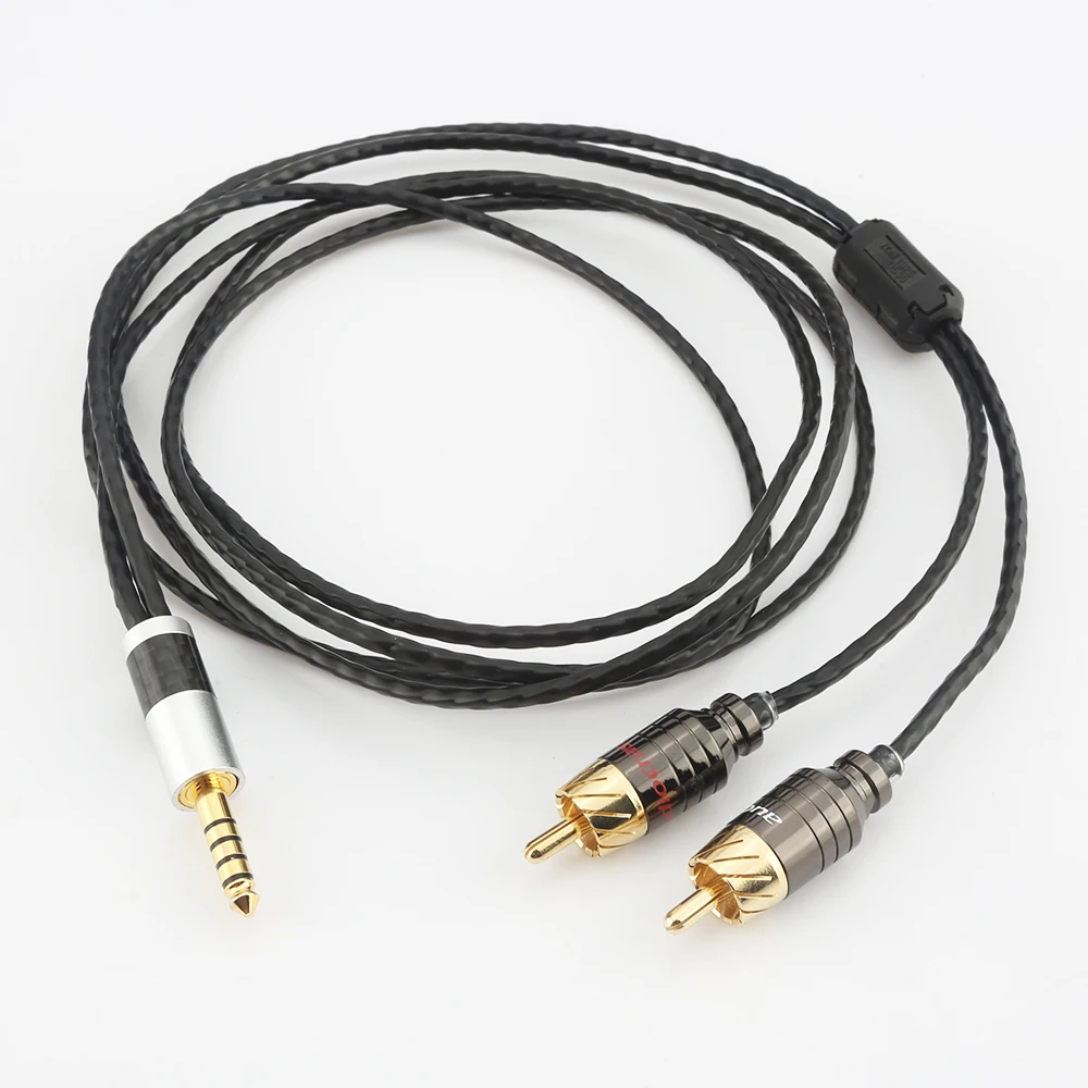 HI end посеребренный OCC 4 мм 5 полюсный штекер сбалансированный до 2RCA