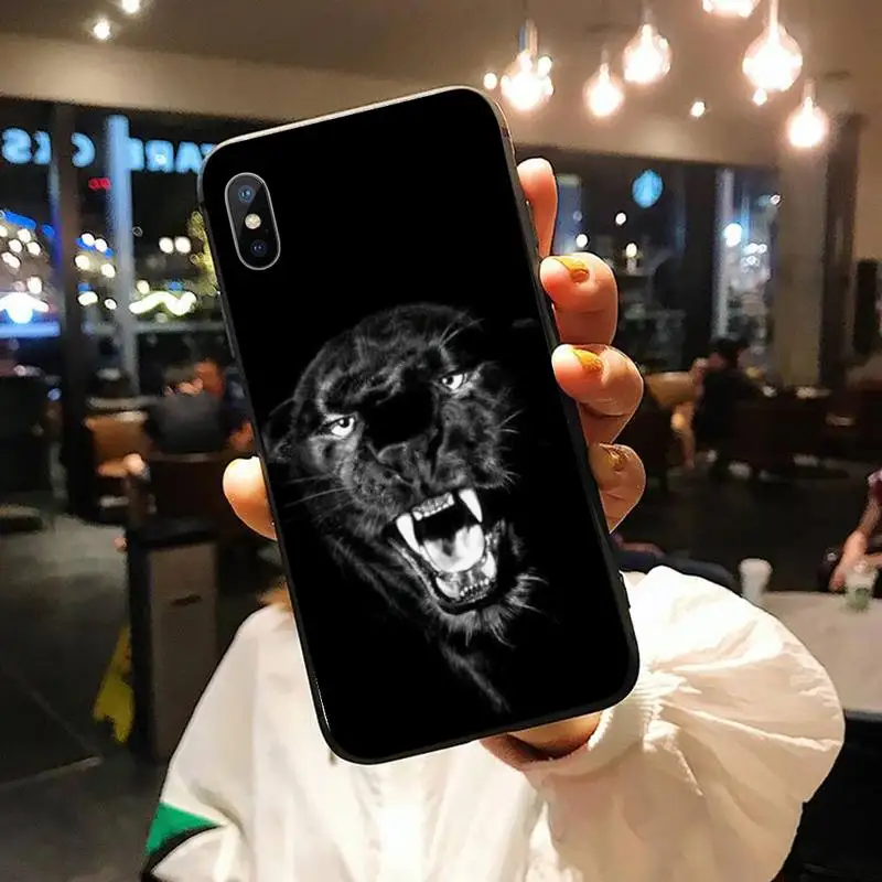 

Black leopard prairie animal high quality Phone Case funda for iPhone 11 12 pro XS MAX 8 7 6 6S Plus X 5S SE 2020 XR
