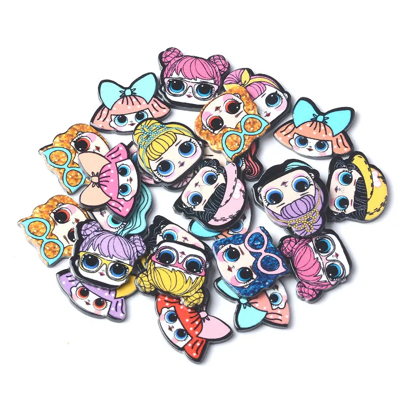 100 шт. милые заколки для волос из смолы принцесса мультфильм DIY детские повязки