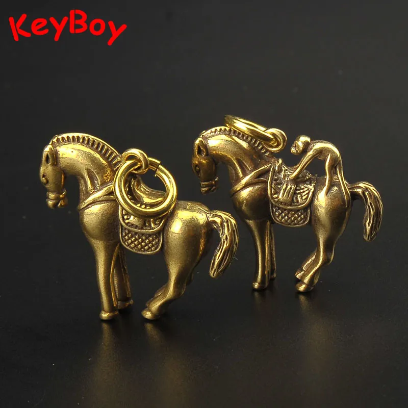 Медный брелок лошадь ручной работы подвески Висячие ювелирные изделия Латунь