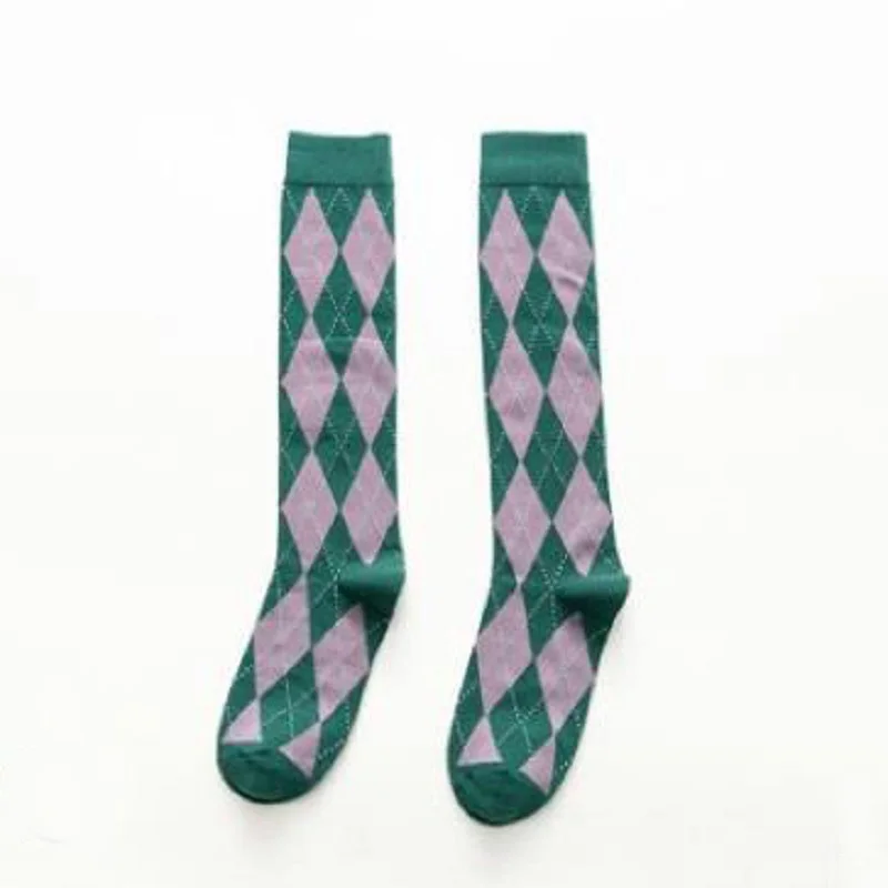 10pcs =5pairs of female socks autumn winter fashion long socks preppy style knee socks solid color high elastic