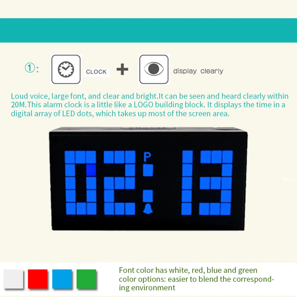 1 шт. цельный смарт радиоприемник будильник на солнечной батарее цифровой