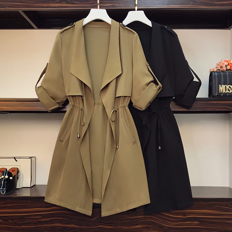 

Korean Temperament Windbreaker Coat Office Lady Elegant Casaco Feminino Fashion Trench Coat For Women Manteau Femme Hiver 2021