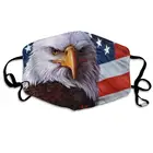 Маска для лица с принтом Американский флаг и Орел